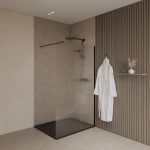 VETRO FLUTED 80F BLACK TUŠ STIJENA 80x200 cm