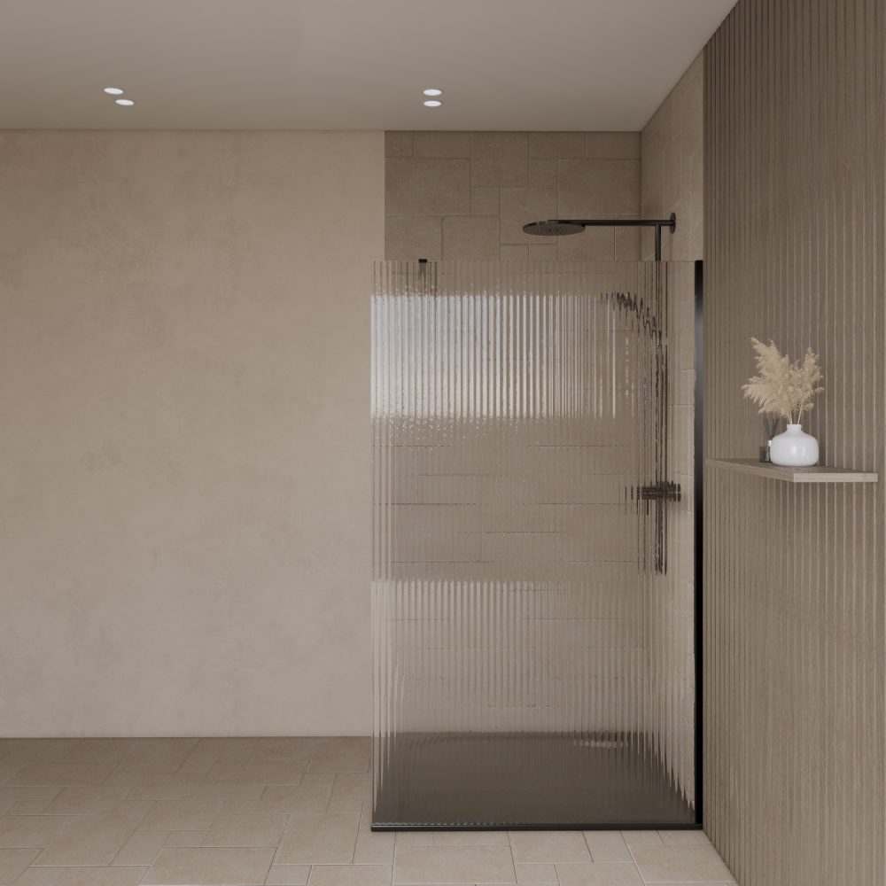 VETRO FLUTED 120F BLACK TUŠ STIJENA 120x200 cm - Slika 2