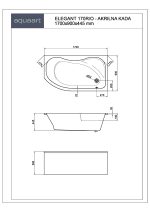 ELEGANT 170R/O KUPAONSKA KADA 1700x900 mm - Slika 2