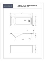 TREND 140/O KUPAONSKA KADA 1400x700 mm - Slika 2