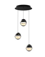 LED VISEĆA SVJETILJKA LUMINIS 3 D340 19W 760lm 3000K IP20 BLACK CHROME
