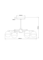 LED STROPNA SVJETILJKA ECLAT 6 D650 35W 1400lm 3000K IP20 BLACK CHROME - Slika 3