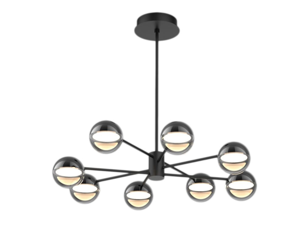 LED LUSTER ECLAT 8 D780 45W 1800lm 3000K IP20 BLACK CHROME - Slika 2