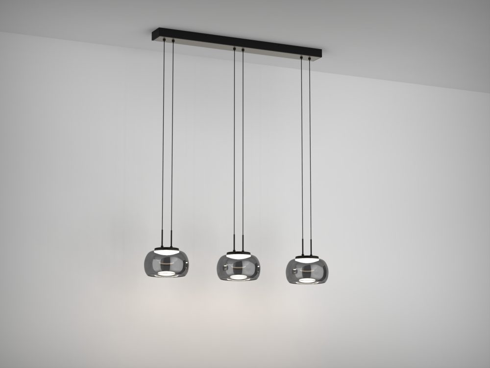 LED VISEĆA SVJETILJKA LUXEON 3 26W 1060lm 3000K IP20 MATTE BLACK - Slika 2