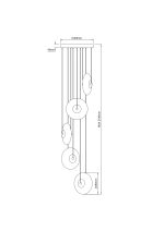 LED VISEĆA SVJETILJKA SOLARA 5 D400 42W 1550 lm 3000K IP20 MATTE BLACK - Slika 4