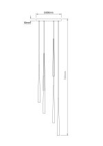 LED VISEĆA SVJETILJKA OPALUX6 D350 10W 450 lm 3000K IP20 SANDY BLACK - Slika 3