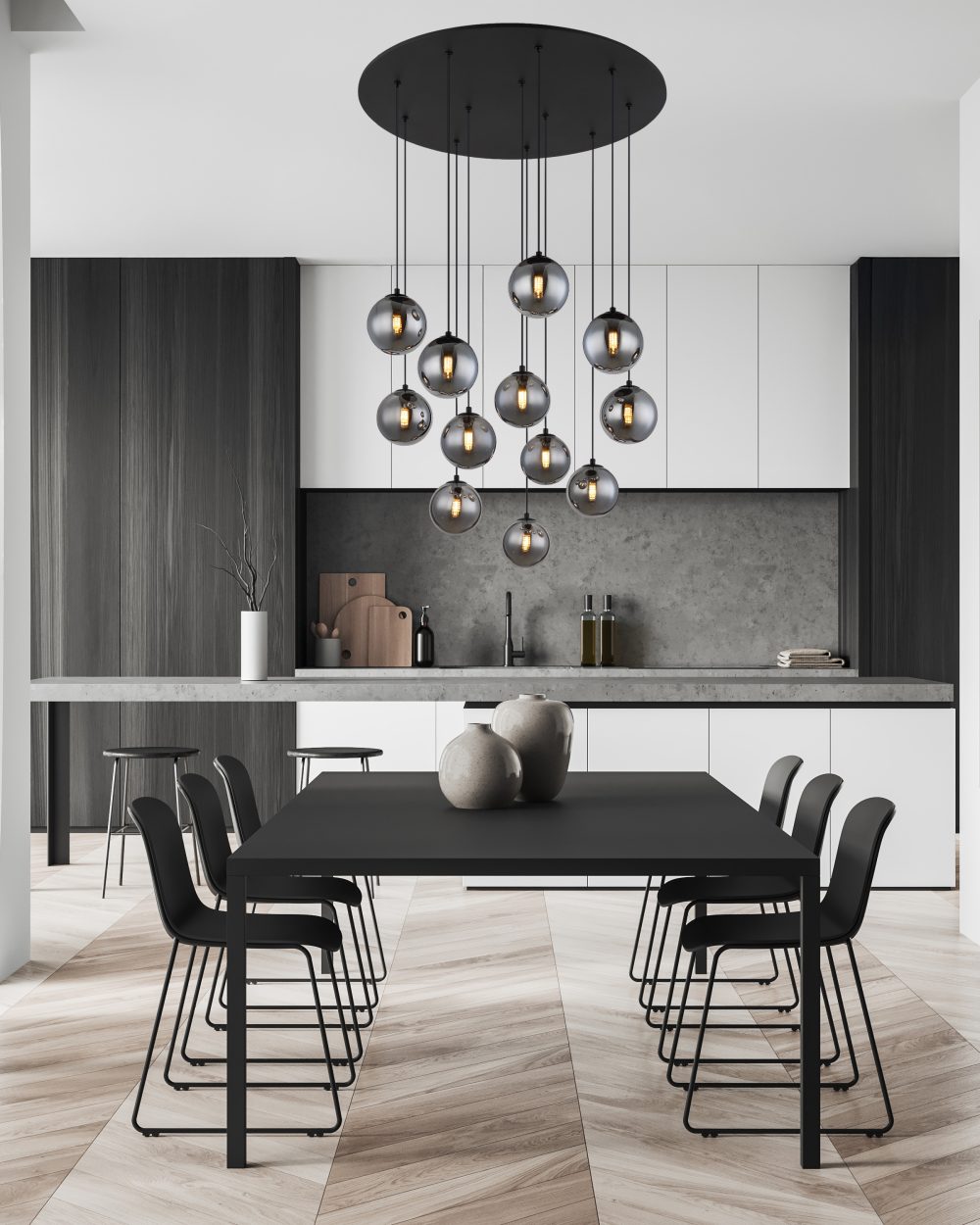 VISEĆA SVJETILJKA VERIS 12x3,5W G9 D750 IP20 SMOKY GREY GLASS - Slika 2