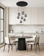 VISEĆA SVJETILJKA VERIS 7x3,5W G9 D550 IP20 SMOKY GREY GLASS - Slika 2