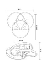 LED STROPNA SVJETILJKA ASTARA D575 56W 3360LM 3000/4000/6000K IP20 BLACK - Slika 3